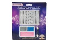 Farby do malowania twarzy perłowe z naklejkami. Wydawca: ADAR. SmakLiter.pl Opakowanie Farby do malowania twarzy perłowe z naklejkami