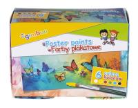 Farby plakatowe Gimboo 6x20ml kolorów. Wydawca: Gimboo. SmakLiter.pl Opakowanie Farby plakatowe Gimboo 6x20ml kolorów