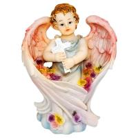 Opakowanie Figurka Anioł różowy z krzyżem 18cm