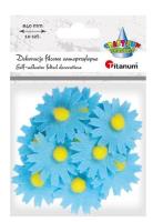 Opakowanie Filcowe dekoracje 3D kwiaty niebieskie 10szt