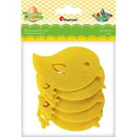 Opakowanie Filcowe kurczaki żółte 85x78mm 5szt