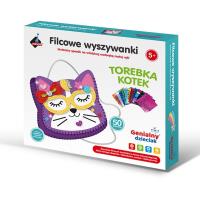 Filcowe wyszywanki - torebka kotek. Wydawca: Askato. SmakLiter.pl Opakowanie Filcowe wyszywanki - torebka kotek
