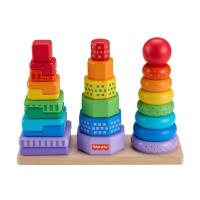 Fisher-Price. Drewniane piramidki Sorter kształtów. Wydawca: Fisher- Price. SmakLiter.pl Opakowanie Fisher-Price. Drewniane piramidki Sorter kształtów