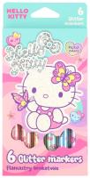 Opakowanie Flamastry brokatowe Hello Kitty pastel 6 kolorów