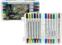 Opakowanie Flamastry dwustronne 12 kolorów