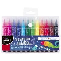 Flamastry Jumbo 12 kolorów Kidea. Wydawca: Derform. SmakLiter.pl Opakowanie Flamastry Jumbo 12 kolorów Kidea