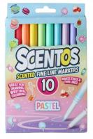 Flamastry pachnące pastelowe 10szt. Wydawca: Scentos. SmakLiter.pl Opakowanie Flamastry pachnące pastelowe 10szt
