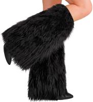 Opakowanie Futrzaste ocieplacze na nogi czarne