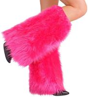 Opakowanie Futrzaste ocieplacze na nogi różowe