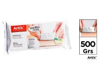 Glina naturalna utwardzalna 500g biała. Wydawca: Artix. SmakLiter.pl Opakowanie Glina naturalna utwardzalna 500g biała