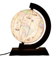 Globus trasami odkrywców podświetl. 25cm UA. Wydawca: ZACHEM. SmakLiter.pl Opakowanie Globus trasami odkrywców podświetl. 25cm UA