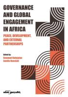 Okładka książki Governance and Global Engagement in Africa