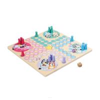 Gra drewniana Chińczyk Bluey. Wydawca: MICKI. SmakLiter.pl Opakowanie Gra drewniana Chińczyk Bluey