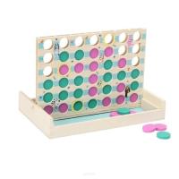 Gra drewniana Cztery w rzędzie Bluey. Wydawca: MICKI. SmakLiter.pl Opakowanie Gra drewniana Cztery w rzędzie Bluey