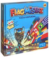 Gra Flagmistrz Puzzle konturowe. Wydawca: Jako. SmakLiter.pl Opakowanie Gra Flagmistrz Puzzle konturowe
