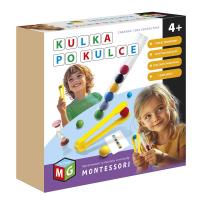 Gra Montessori Kulka po kulce. Wydawca: MULTIGRA. SmakLiter.pl Opakowanie Gra Montessori Kulka po kulce