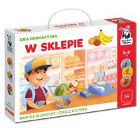 Gra W sklepie. Autor: Aksinnia Semyanikhina. SmakLiter.pl Okładka książki Gra W sklepie