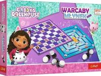 Gra Warcaby i Młynek Gabby's Dollhouse 02800. Wydawca: Trefl PAP. SmakLiter.pl Opakowanie Gra Warcaby i Młynek Gabby's Dollhouse 02800