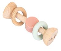 Grzechotka drewniana silikonowa Kot. Wydawca: Trixie Baby. SmakLiter.pl Opakowanie Grzechotka drewniana silikonowa Kot