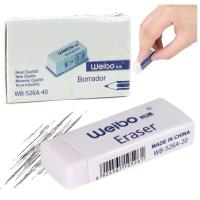 Gumka do mazania biała 3,5cm (40szt). Wydawca: Weibo. SmakLiter.pl Opakowanie Gumka do mazania biała 3,5cm (40szt)