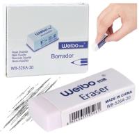 Gumka do mazania biała 4cm (30szt). Wydawca: Weibo. SmakLiter.pl Opakowanie Gumka do mazania biała 4cm (30szt)