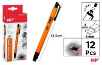 Opakowanie Gumka w długopisie Click pomarańcz korpus (12szt)