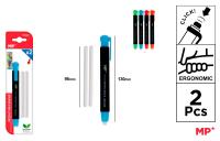 Opakowanie Gumka w długopisie z dodatkowymi 2 wkładami MP 1szt.mix blister