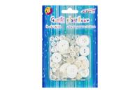 Opakowanie Guziki plastikowe białe 10-30mm 30g