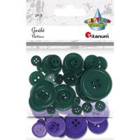 Opakowanie Guziki plastikowe okrągłe 2 kolory 30g