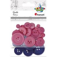 Opakowanie Guziki plastikowe okrągłe 2 kolory 30g