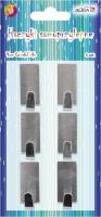 Opakowanie Haczyki samoprzylepne metalowe 1,5x3,5cm 6szt