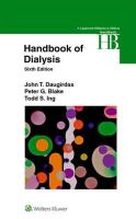 Okładka książki Handbook of Dialysis, International Edition