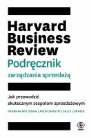 Okładka książki Harvard Business Review. Podręcznik zarządzania sprzedażą