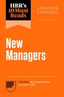 Okładka książki HBR's 10 Must Reads for New Managers