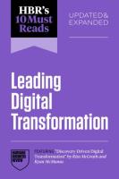 Okładka książki HBR's 10 Must Reads on Leading Digital Transformation