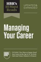 Okładka książki HBR's 10 Must Reads on Managing Your Career, Updated and Expanded