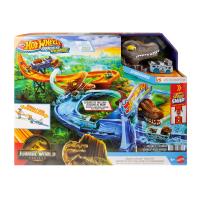 Hot Wheels Raceverse Jurassic World Crash&Splash. Wydawca: Mattel. SmakLiter.pl Opakowanie Hot Wheels Raceverse Jurassic World Crash&Splash