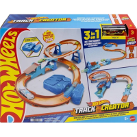 Hot Wheels Track Creator Tor Super skok z napędem. Wydawca: Mattel. SmakLiter.pl Opakowanie Hot Wheels Track Creator Tor Super skok z napędem