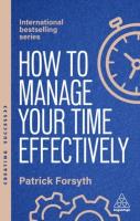 Okładka książki How to Manage Your Time Effectively
