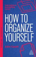 Okładka książki How to Organize Yourself