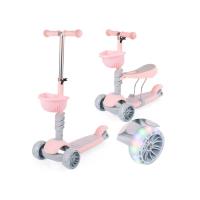 Hulajnoga z siodełkiem 2w1 trójkołowa led. Wydawca: Lena. SmakLiter.pl Opakowanie Hulajnoga z siodełkiem 2w1 trójkołowa led