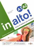 In alto! A1-A2 ćwiczenia do włoskiego. Autor: Quercioli Fiorenza, Tossani Giulia. SmakLiter.pl Okładka książki In alto! A1-A2 ćwiczenia do włoskiego