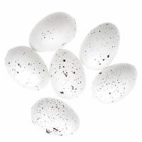 Opakowanie Jajka białe nakrapiane 6cm 6szt