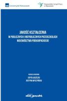 Okładka książki Jakość kształcenia w publicznych i...