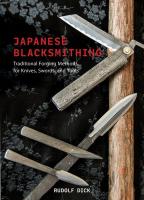 Japanese Blacksmithing wer. angielska. Autor: Rudolf Dick. SmakLiter.pl Okładka książki Japanese Blacksmithing wer. angielska