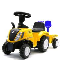 Jeździdełko traktor z przyczepą New Holland żółty. Wydawca: Baby Mix. SmakLiter.pl Opakowanie Jeździdełko traktor z przyczepą New Holland żółty
