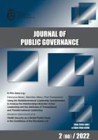 Okładka książki Journal of Public Governance 2/2022
