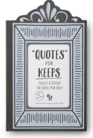 Opakowanie Journals for Life - Zachowaj swoje cytaty