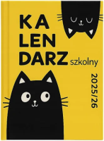 Kalendarz 2025/2026 A5 tygodniowy szkolny Kot. Wydawca: Evena. SmakLiter.pl Opakowanie Kalendarz 2025/2026 A5 tygodniowy szkolny Kot