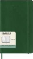Kalendarz 2026 12M Moleskine L tygodniowy miękka oprawa Myrtle green 13x21cm. Wydawca: Moleskine. SmakLiter.pl Opakowanie Kalendarz 2026 12M Moleskine L tygodniowy miękka oprawa Myrtle green 13x21cm